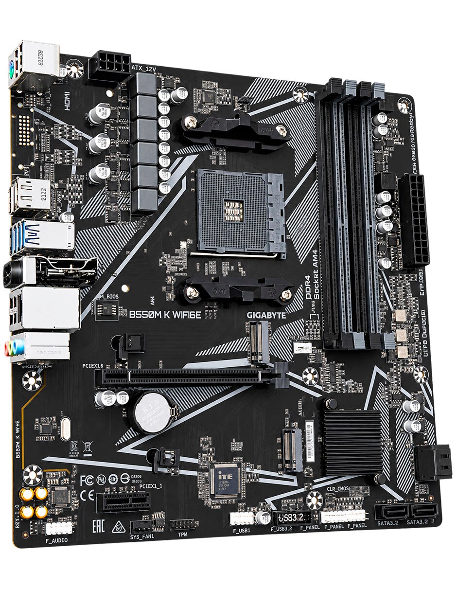 Tarjeta madre b550m k wifi6e compatible con procesador 4