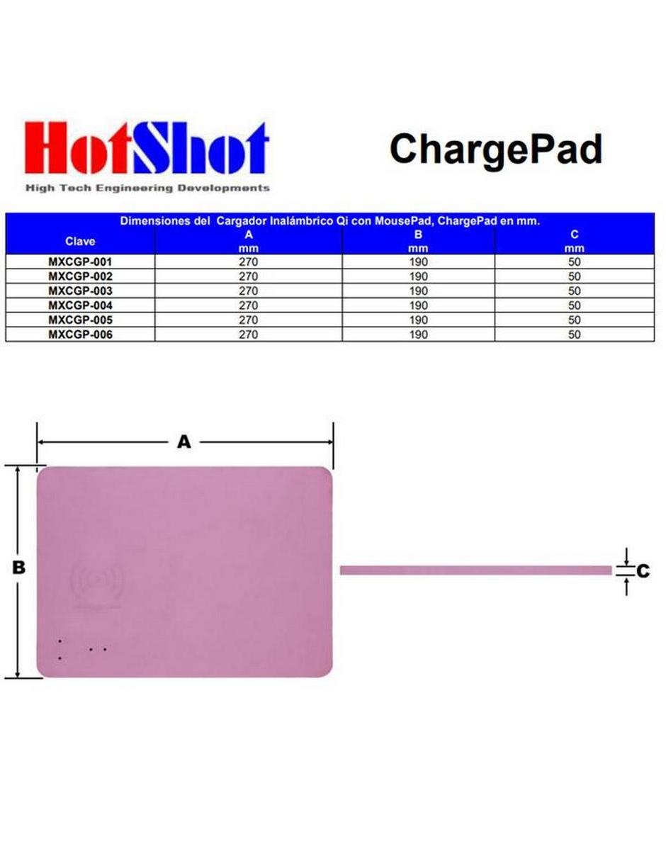 Mouse pad gamer chargepad 5