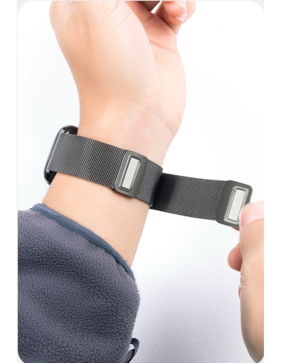 Correa para reloj inteligente de acero inoxidable compatible con Apple Watch 4
