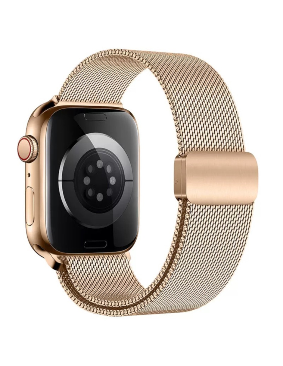 Correa para reloj inteligente de acero inoxidable compatible con Apple Watch