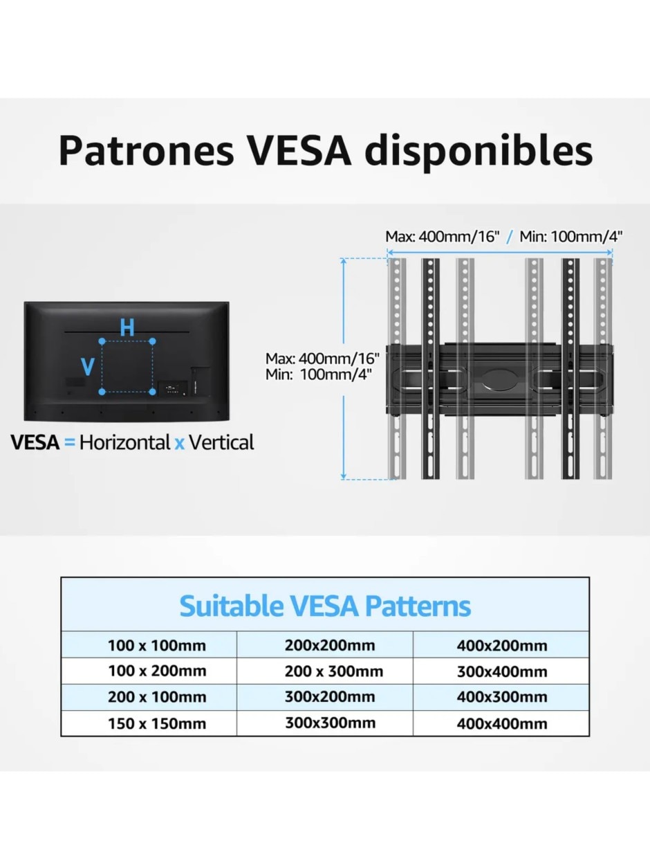 Soporte de pared para pantalla Portátil 100 pulgadas