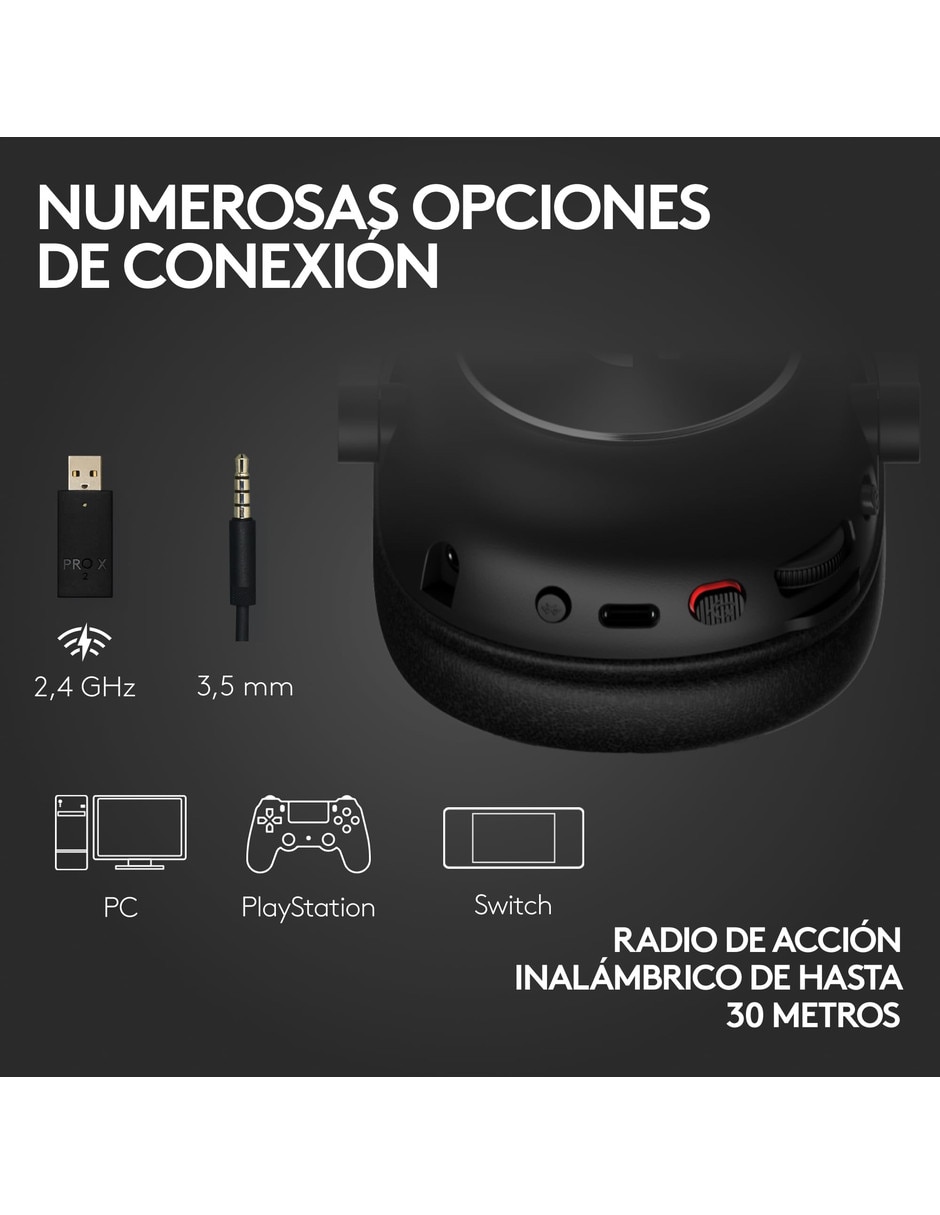 Audífonos gamer Over-Ear alámbrica e inalámbrica con cancelación de ruido 5