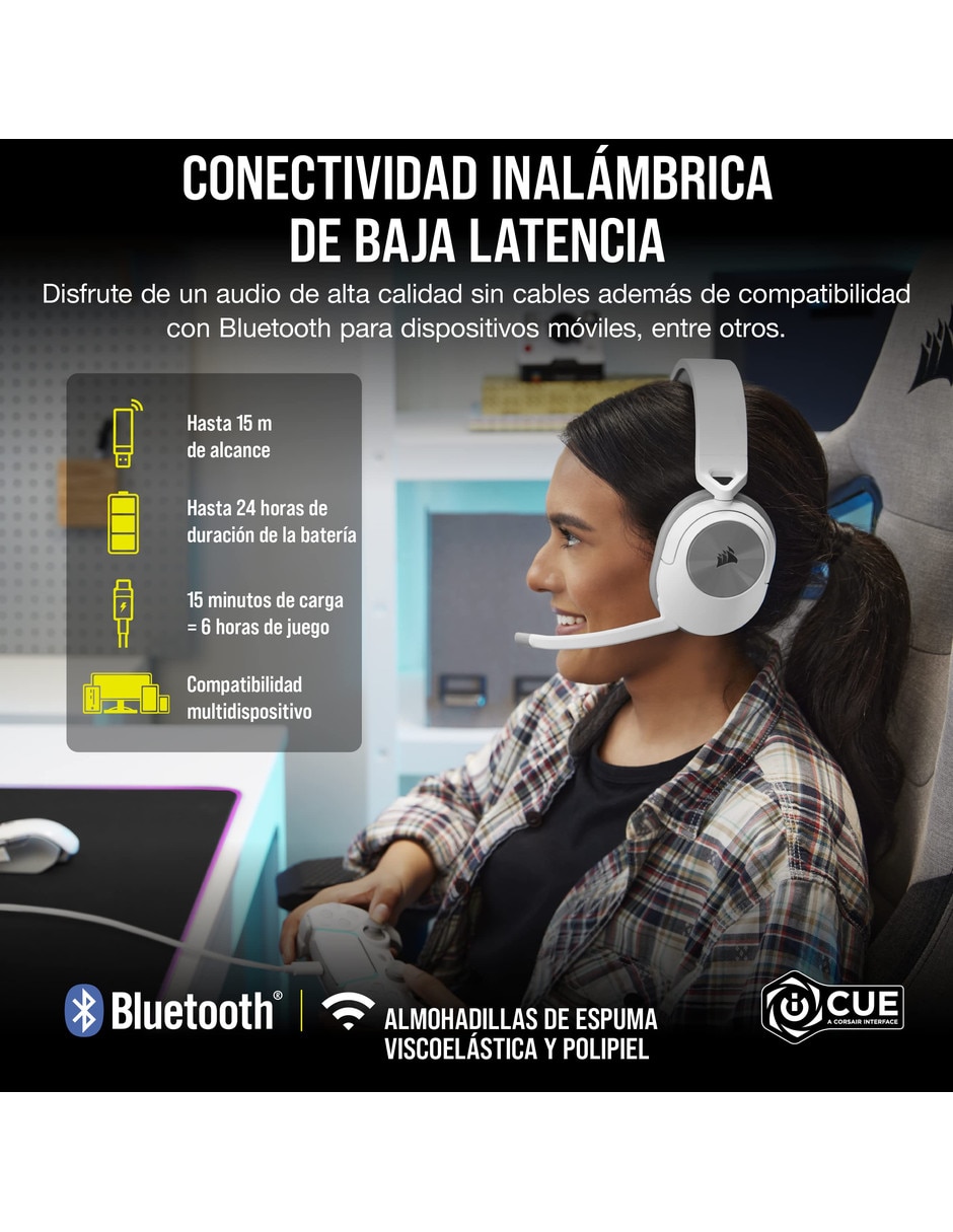Audífonos gamer Over-Ear Inalámbrica con cancelación de ruido 2