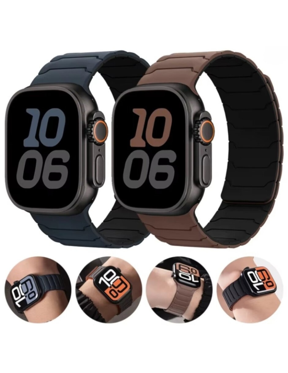 Correa para smartwatch de Silicón compatible con Series 1 2 3 4 5 6 7 8 9 10 11 SE ULTRA (38/40/41/42/44/45/46/49mm) 3