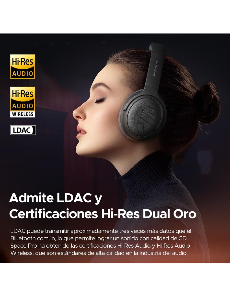 Audífonos de diadema inalámbrica con cancelación de ruido 4