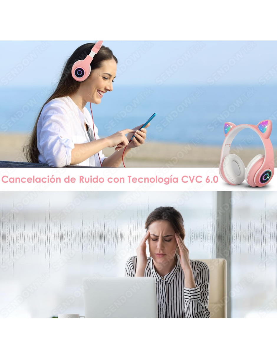 Audífonos over-ear alámbricos e inalámbricos con cancelación de ruido 5