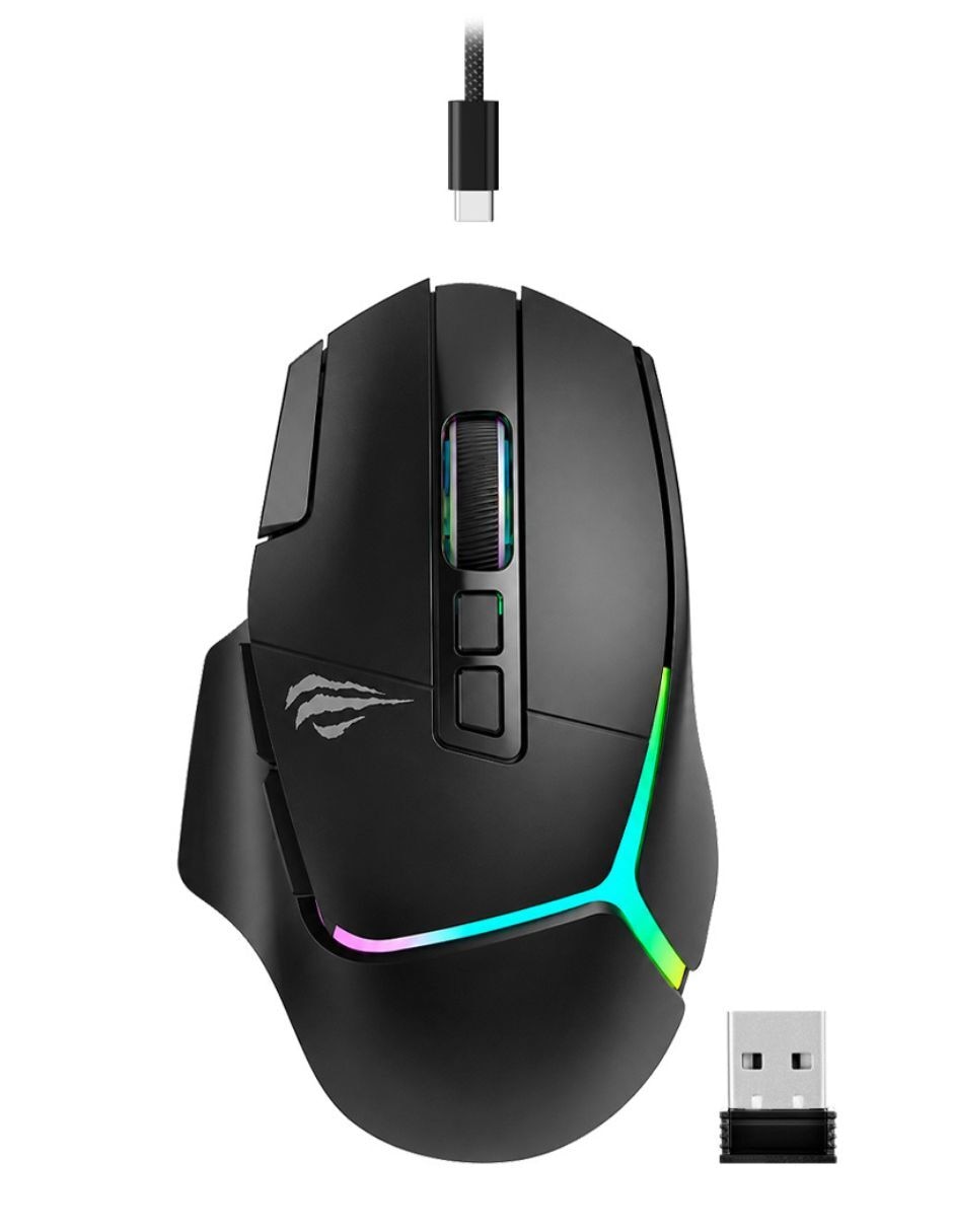 Mouse gamer mouse gaming inalámbrico havit ms967wb tri-mode 22000 dpi