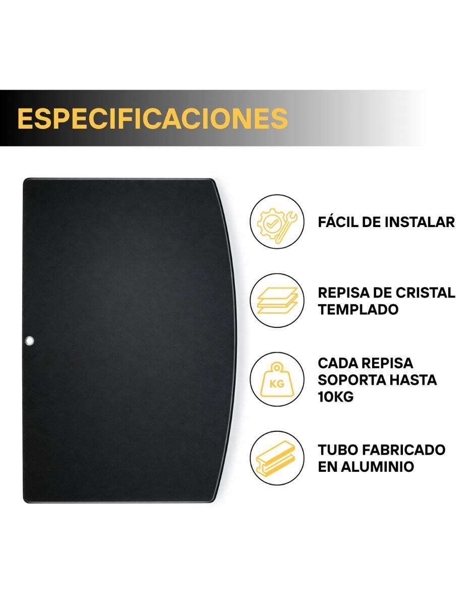 Repisa Sí de Cristal templado 4