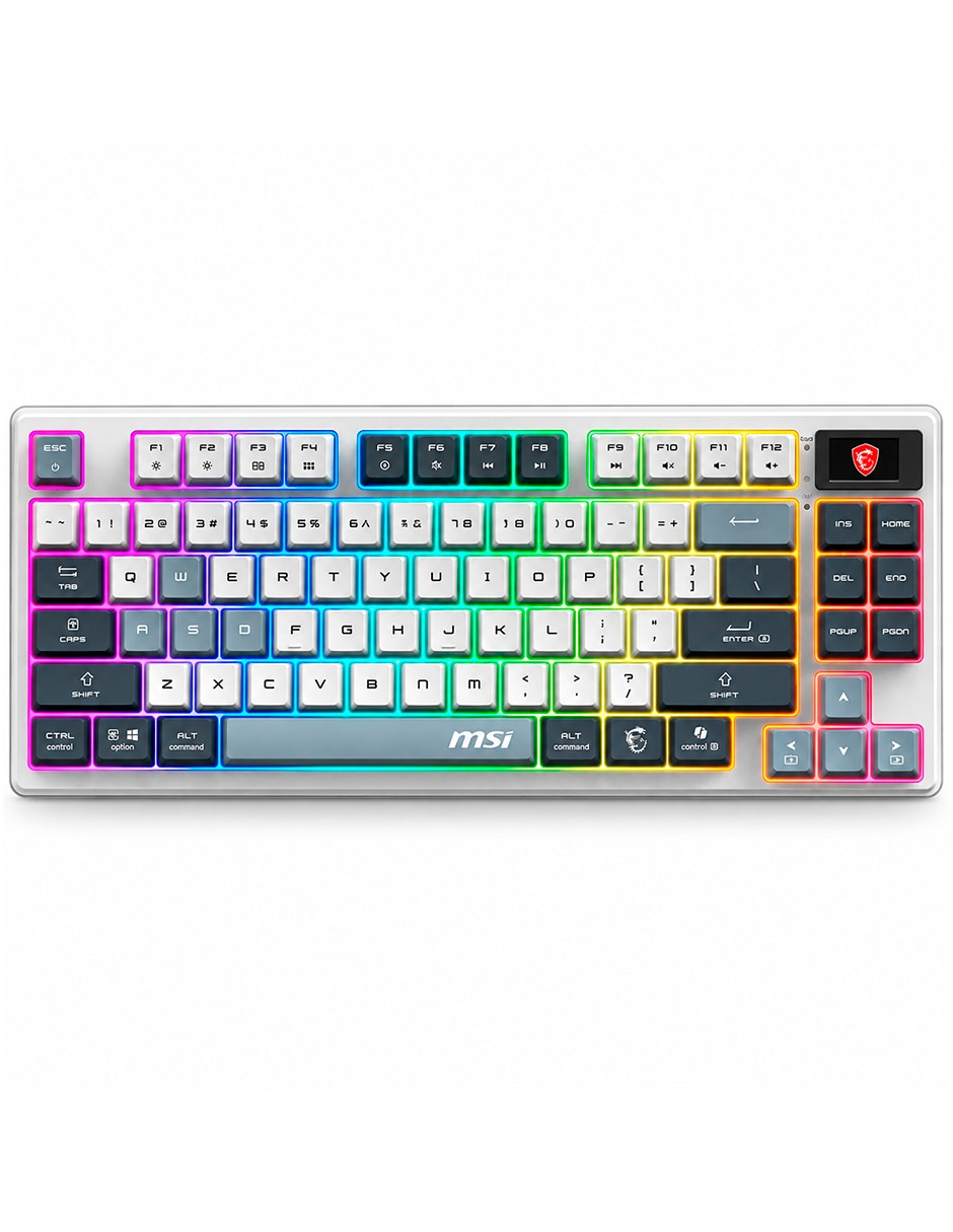 Teclado gamer Alámbrica e inalámbrica QWERT inglés con interruptor Lineal (Red Black) Forge GK600 TKL Wireless Sky
