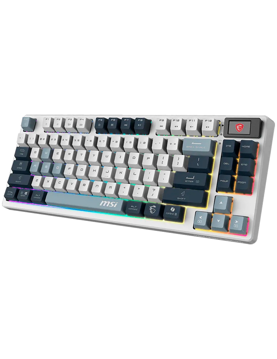 Teclado gamer Alámbrica e inalámbrica QWERT inglés con interruptor Lineal (Red Black) Forge GK600 TKL Wireless Sky
