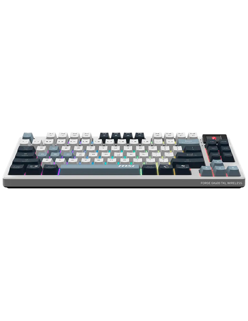 Teclado gamer Alámbrica e inalámbrica QWERT inglés con interruptor Lineal (Red Black) Forge GK600 TKL Wireless Sky