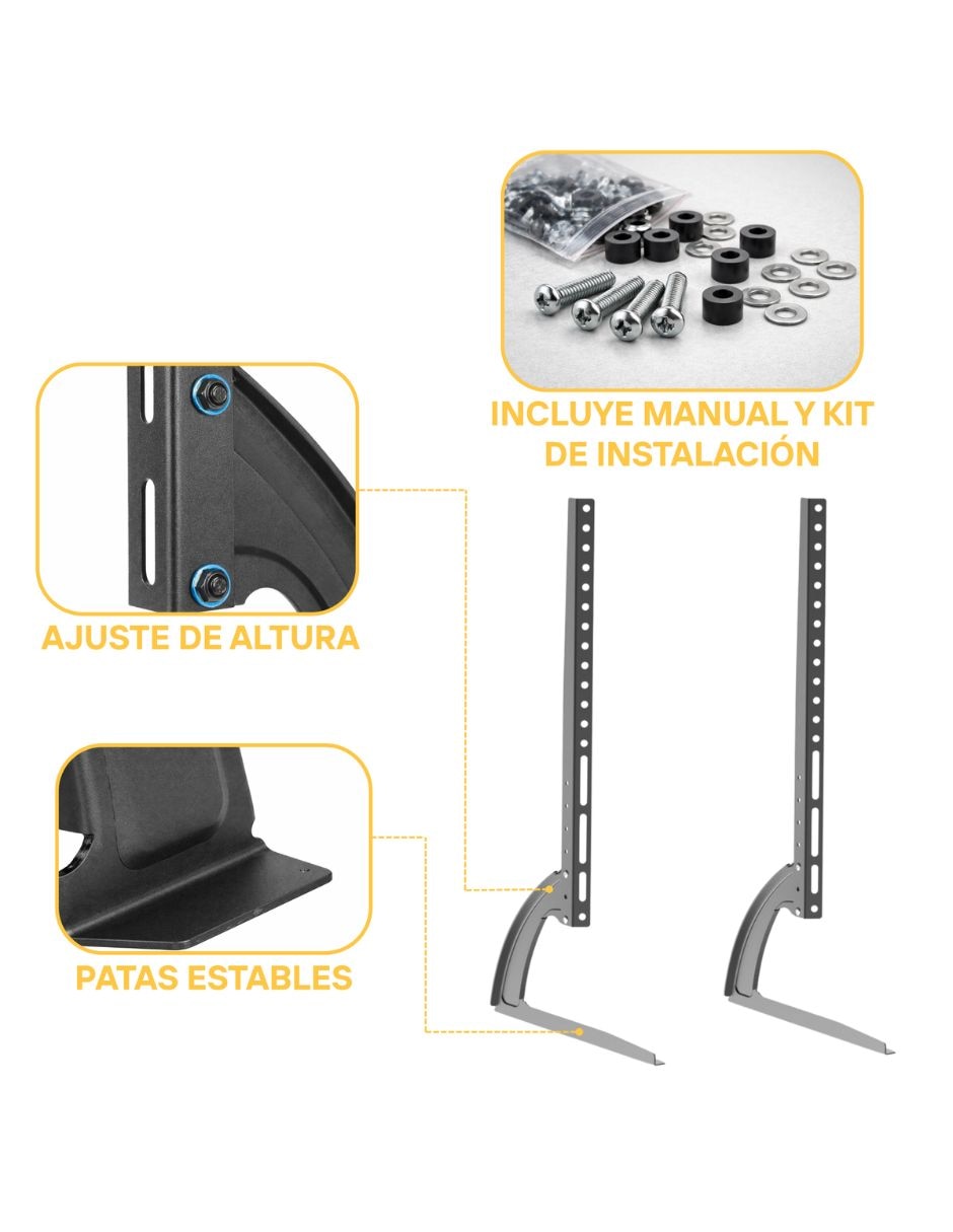 Caballete para pantalla para pantalla fijo 37 - 80 pulgadas 3