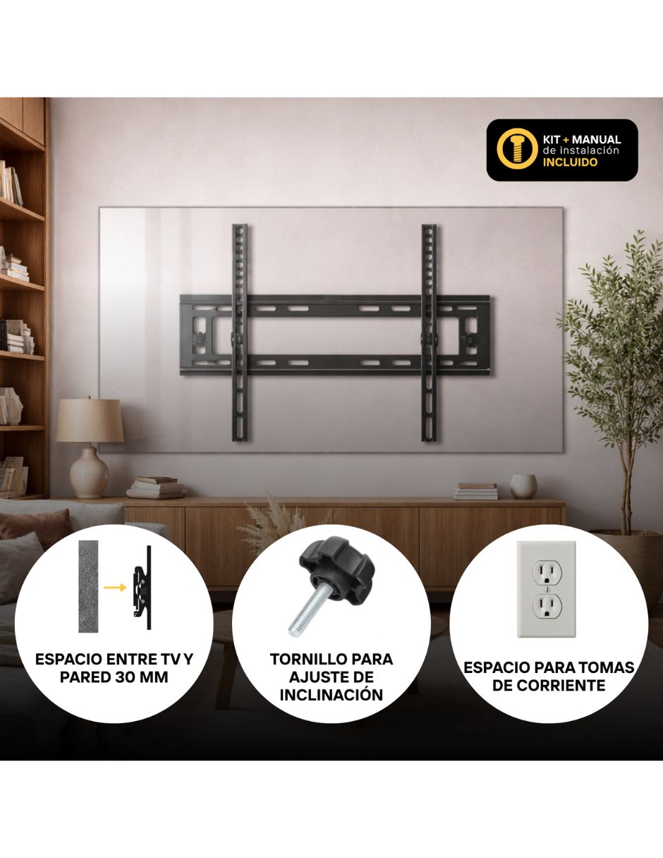 Soporte de pared para pantalla fijo 50 - 100 pulgadas 3