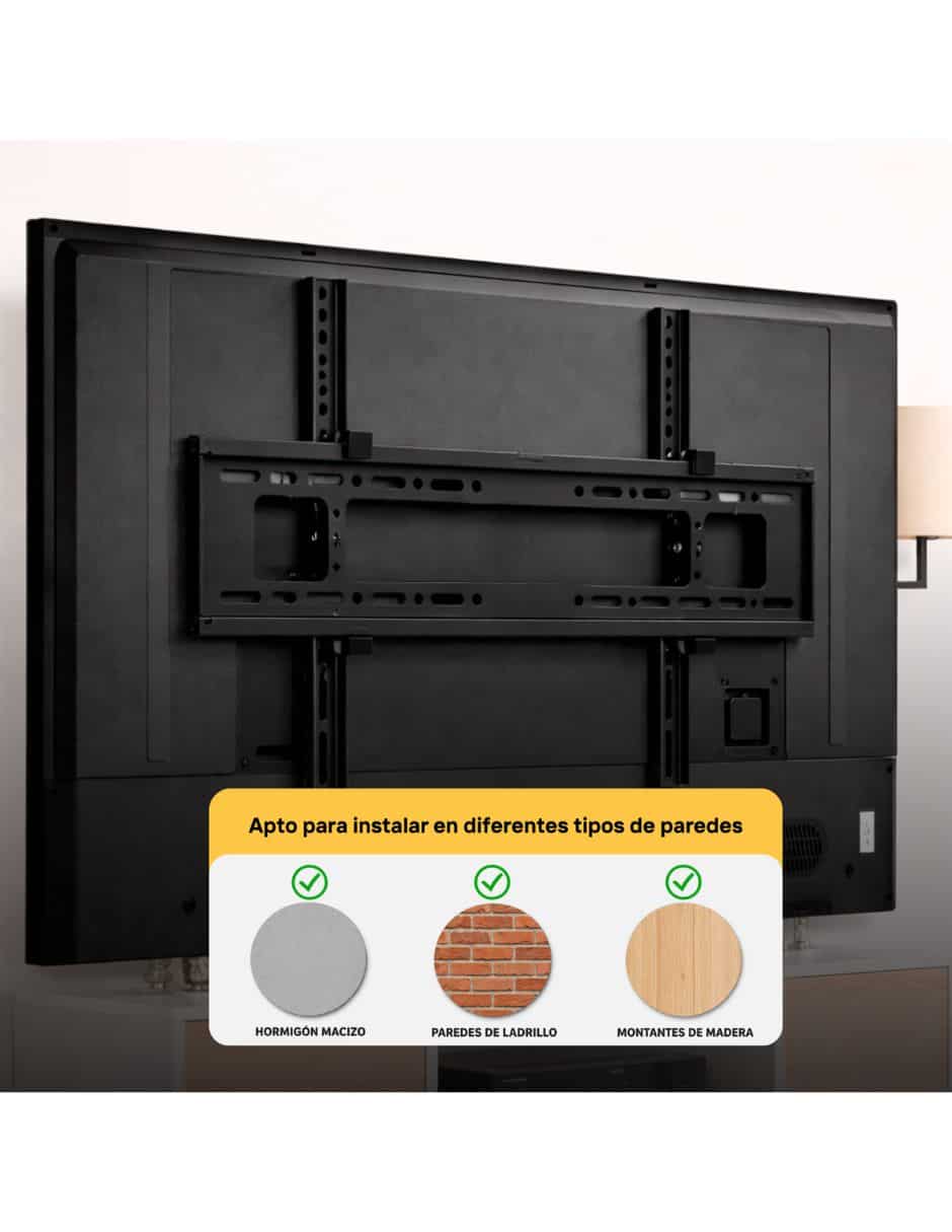 Soporte de pared para pantalla fijo 50 - 100 pulgadas 4