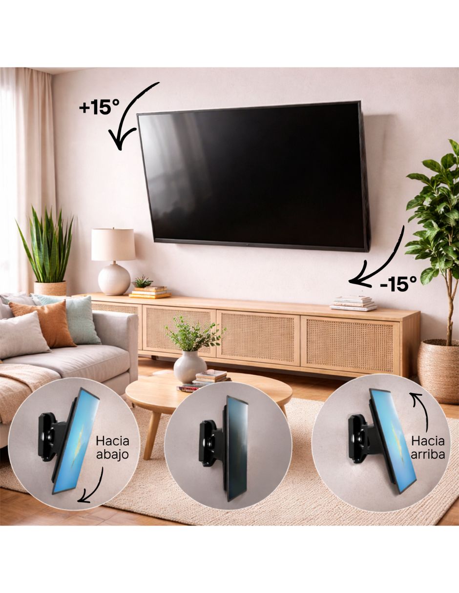 Soporte de pared para pantalla fijo 50 - 100 pulgadas 8