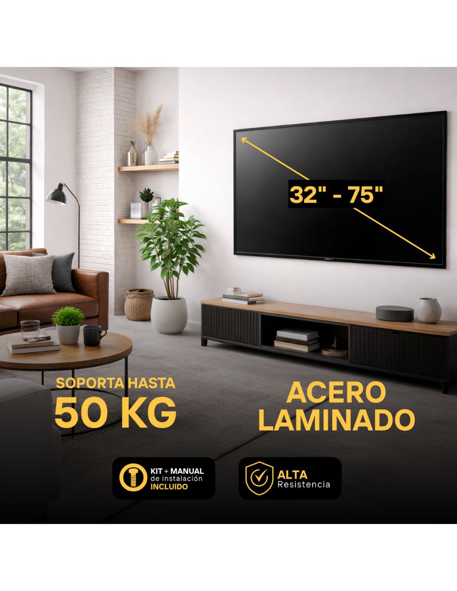 Soporte de pared para pantalla articulado 32 - 75 pulgadas 2