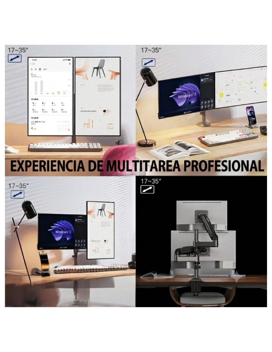 Soporte para monitor articulado 17 - 30 pulgadas 6