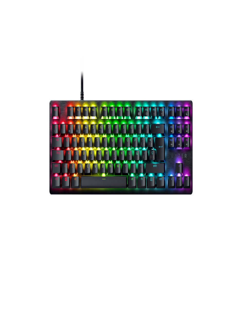 Teclado gamer usb-c Qwerty latino américa con interruptor optomecánico huntsman v3 x tenkeyless 3