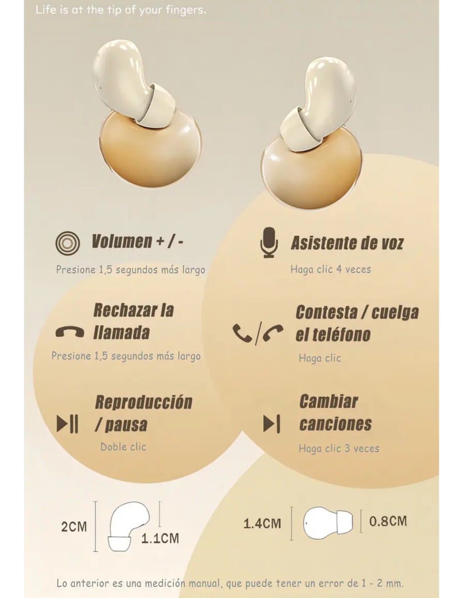 Audífonos In-Ear Inalámbrica con (si aplica) No 5