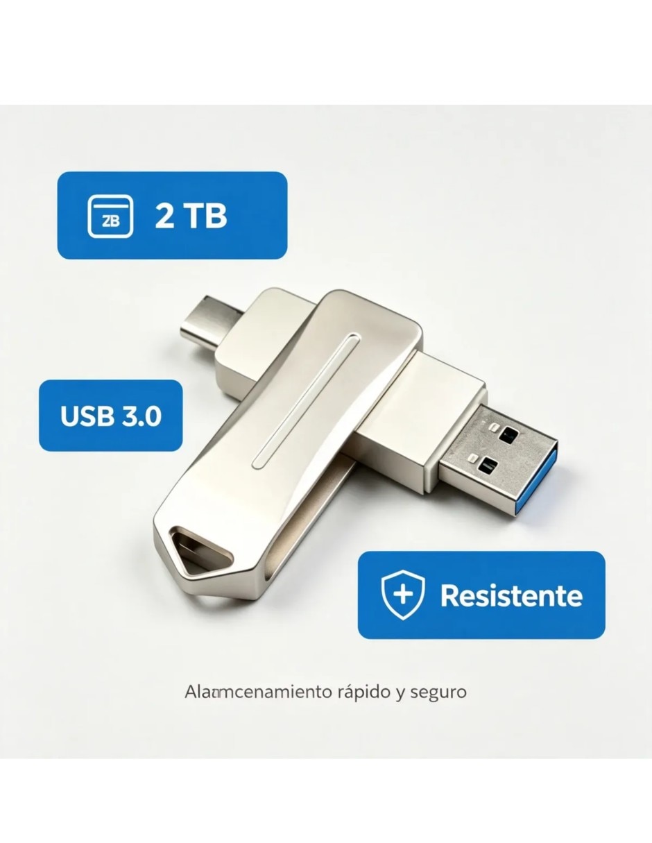 Memoria USB capacidad 2 TB 2