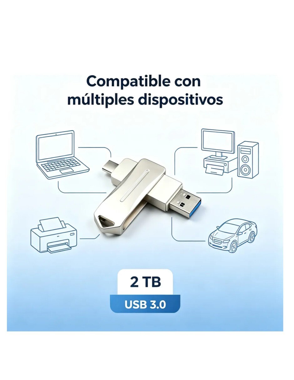 Memoria USB capacidad 2 TB 4