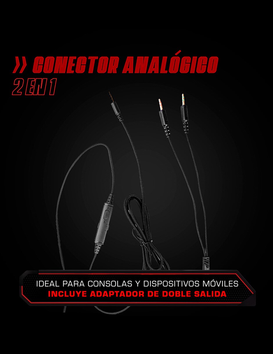 Audífonos gamer Alámbrica H510-LIT 3