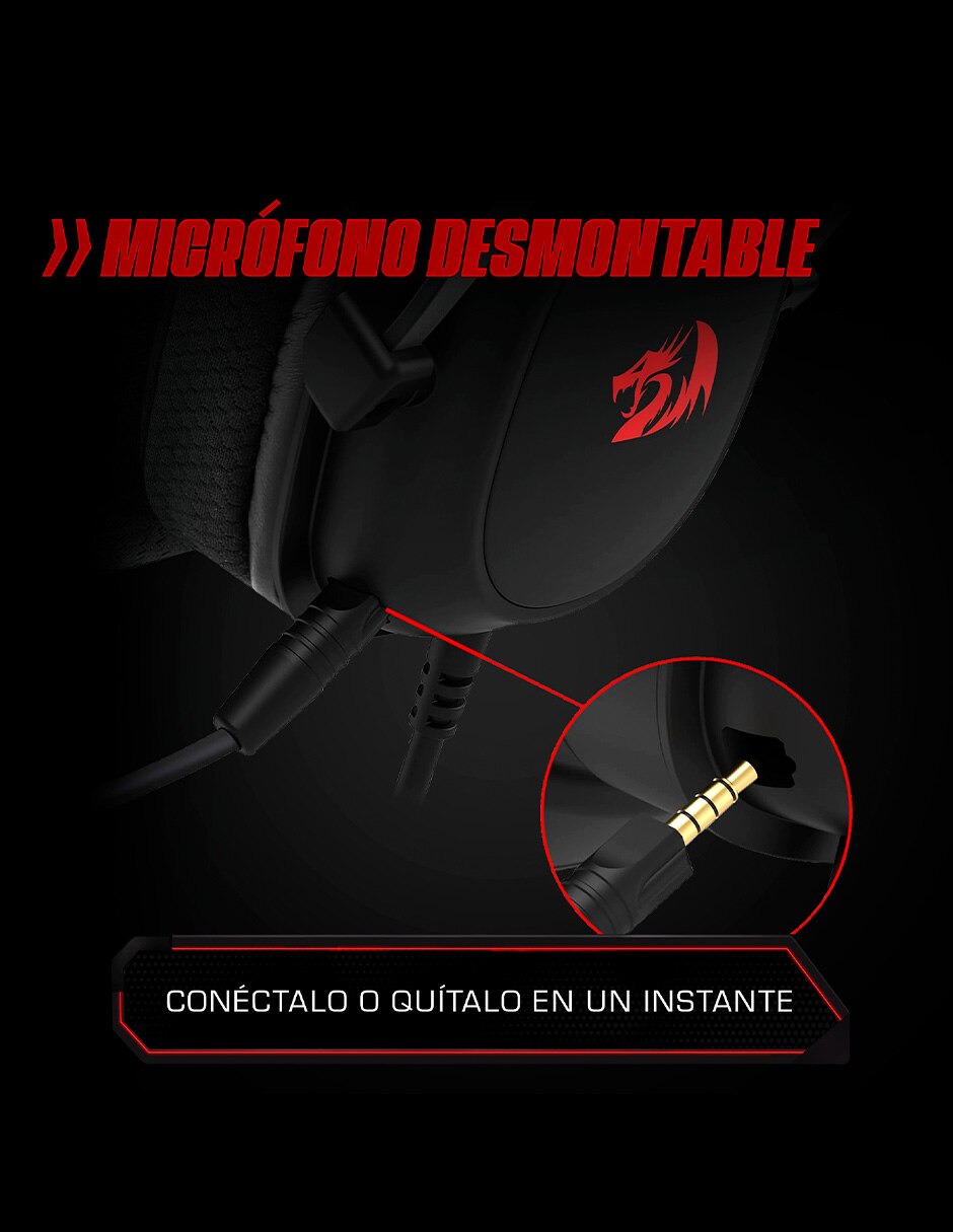 Audífonos gamer Alámbrica H510-LIT 4