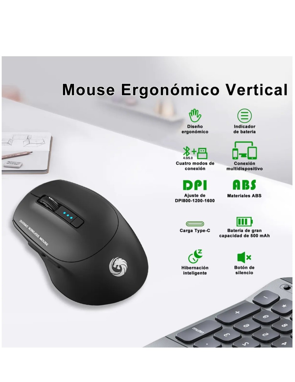 Mouse/Mouse Gamer Alámbrica e inalámbrica Mouse Inalámbrico Blue 2