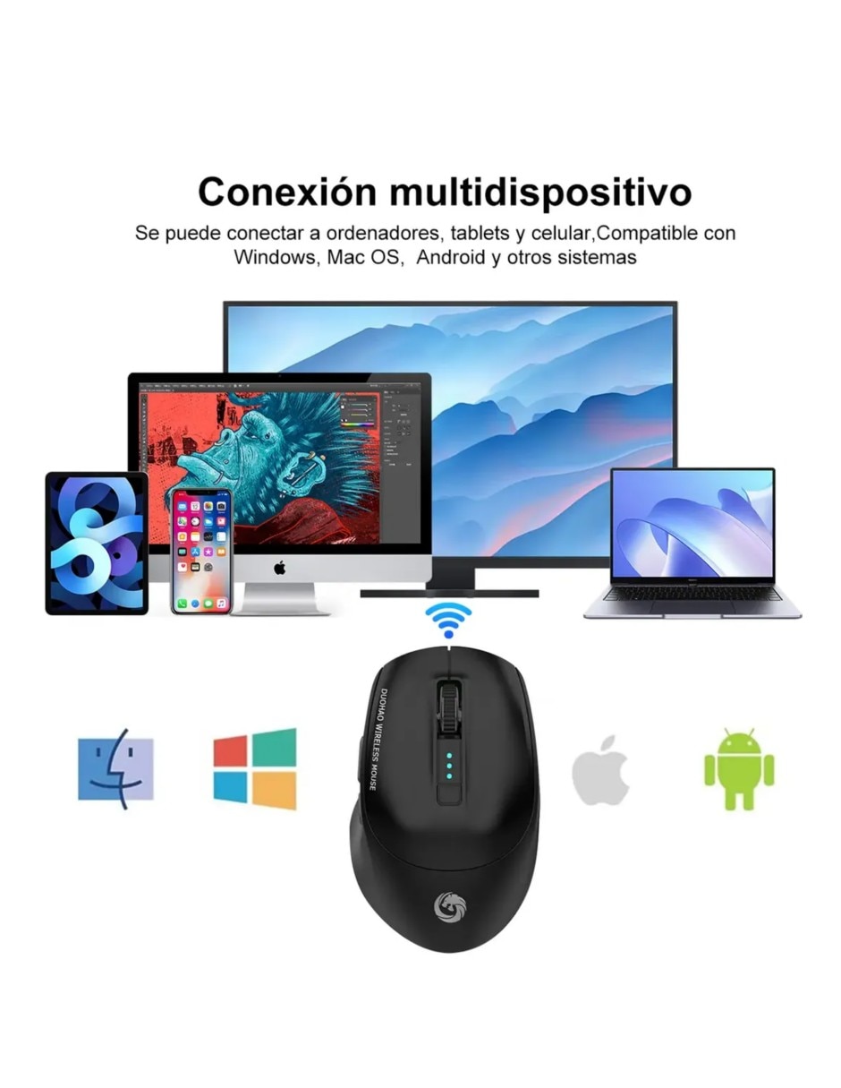 Mouse/Mouse Gamer Alámbrica e inalámbrica Mouse Inalámbrico Blue 4
