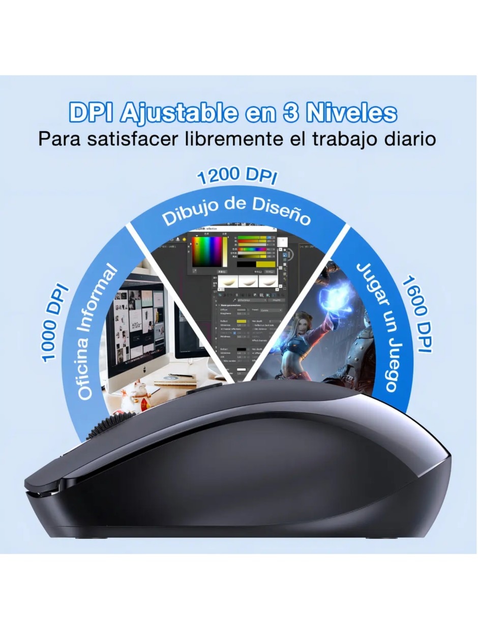 Mouse/Mouse Gamer Alámbrica e inalámbrica Mouse Inalambrico 4