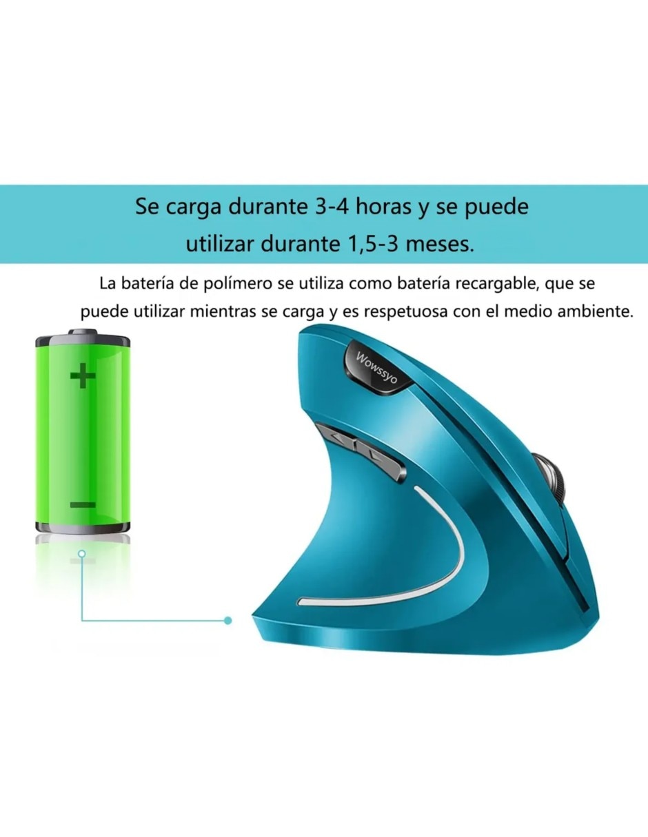 Mouse/Mouse Gamer Alámbrica e inalámbrica Recargable Mouse 2