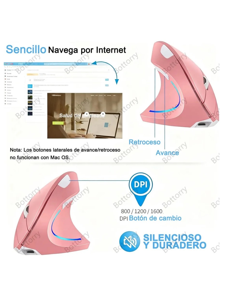 Mouse/Mouse Gamer Alámbrica e inalámbrica Mouse Inalámbrico 3
