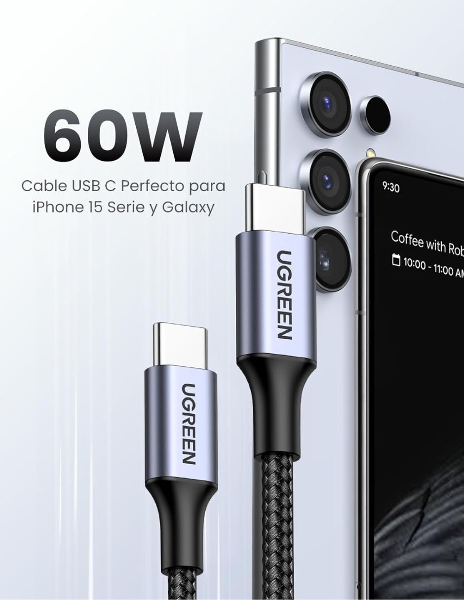 Cable C USB C a tipo USB C de 2 m 2