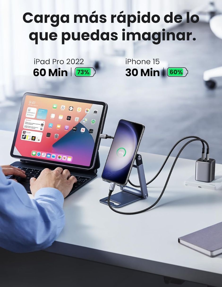 Cable C USB C a tipo USB C de 2 m 3