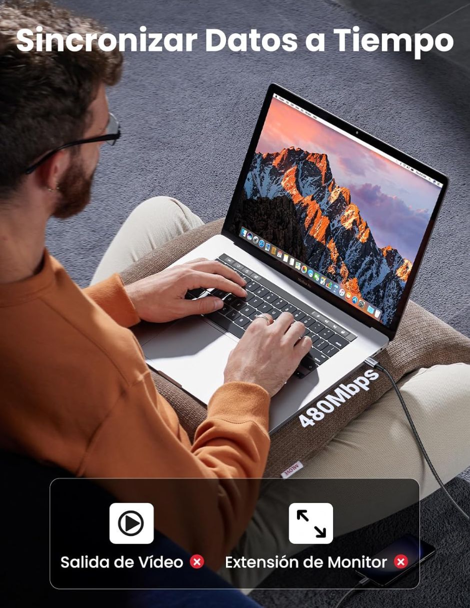 Cable C USB C a tipo USB C de 2 m 5