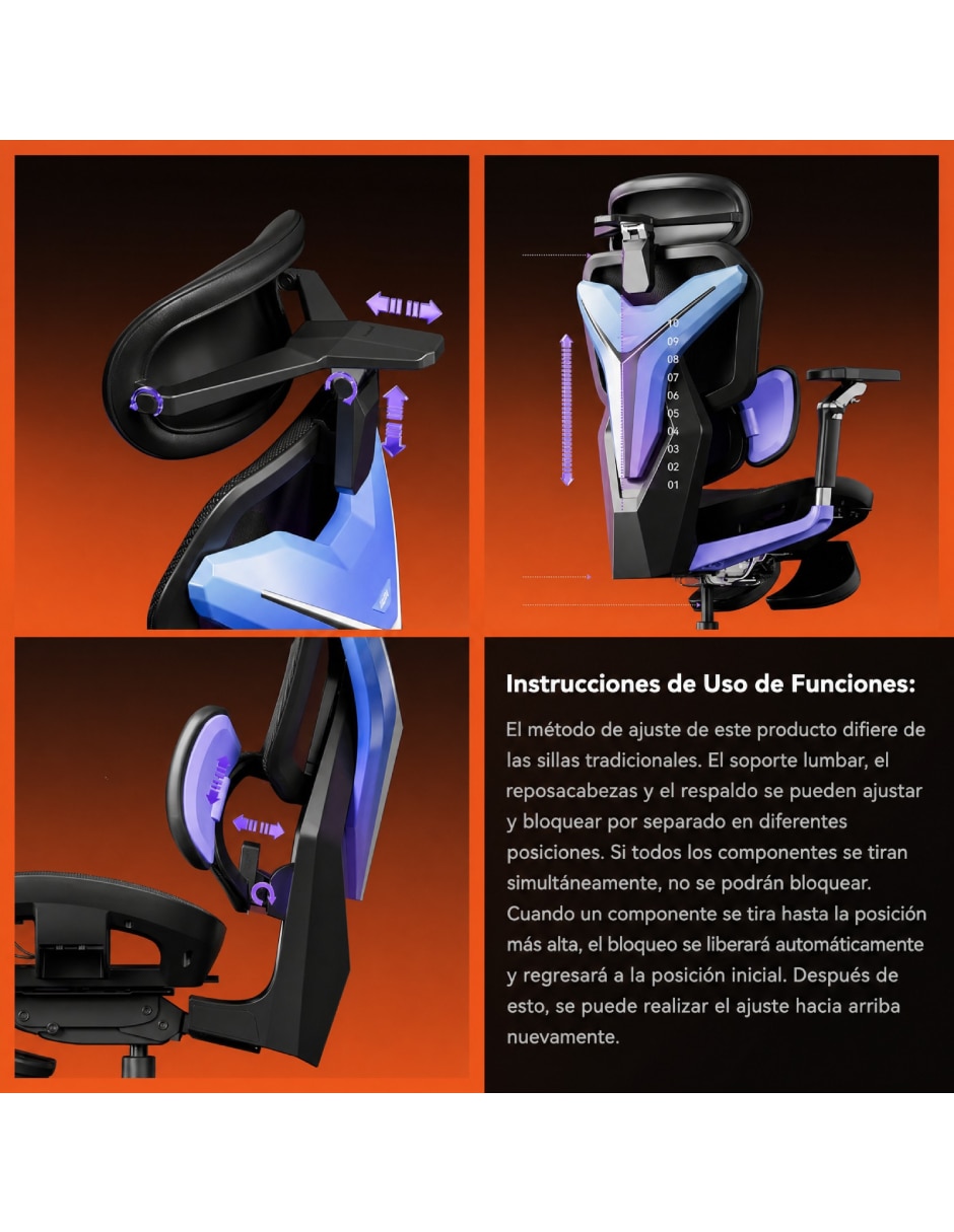 Silla gamer X1 de Mezcla de materiales 9
