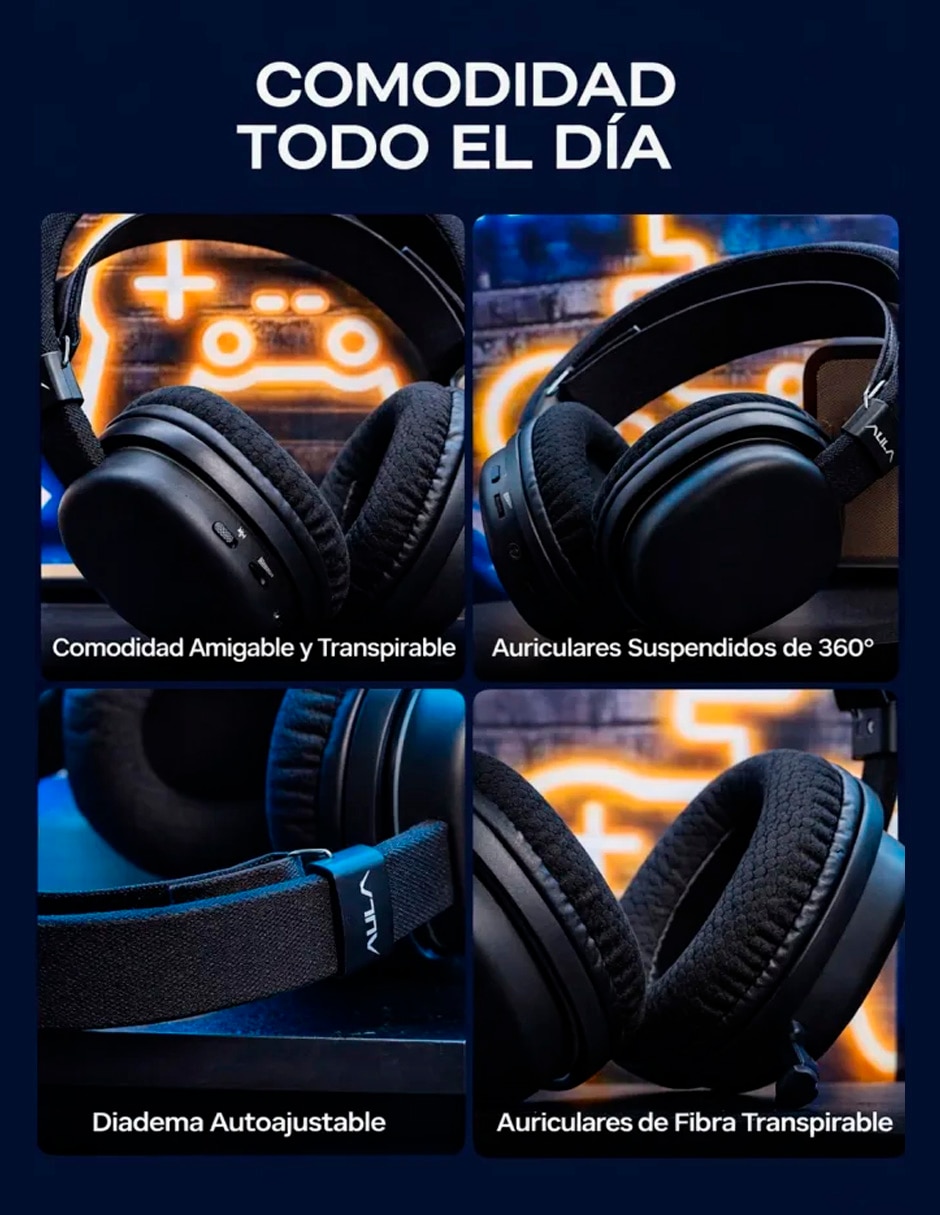 Audífonos gamer alámbrica e inalámbrica wind g7 7