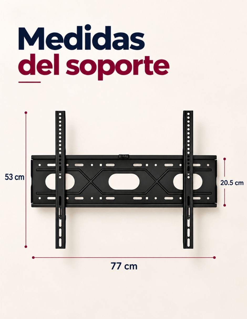 Soporte de pared para pantalla fijo 40 - 85 pulgadas 7