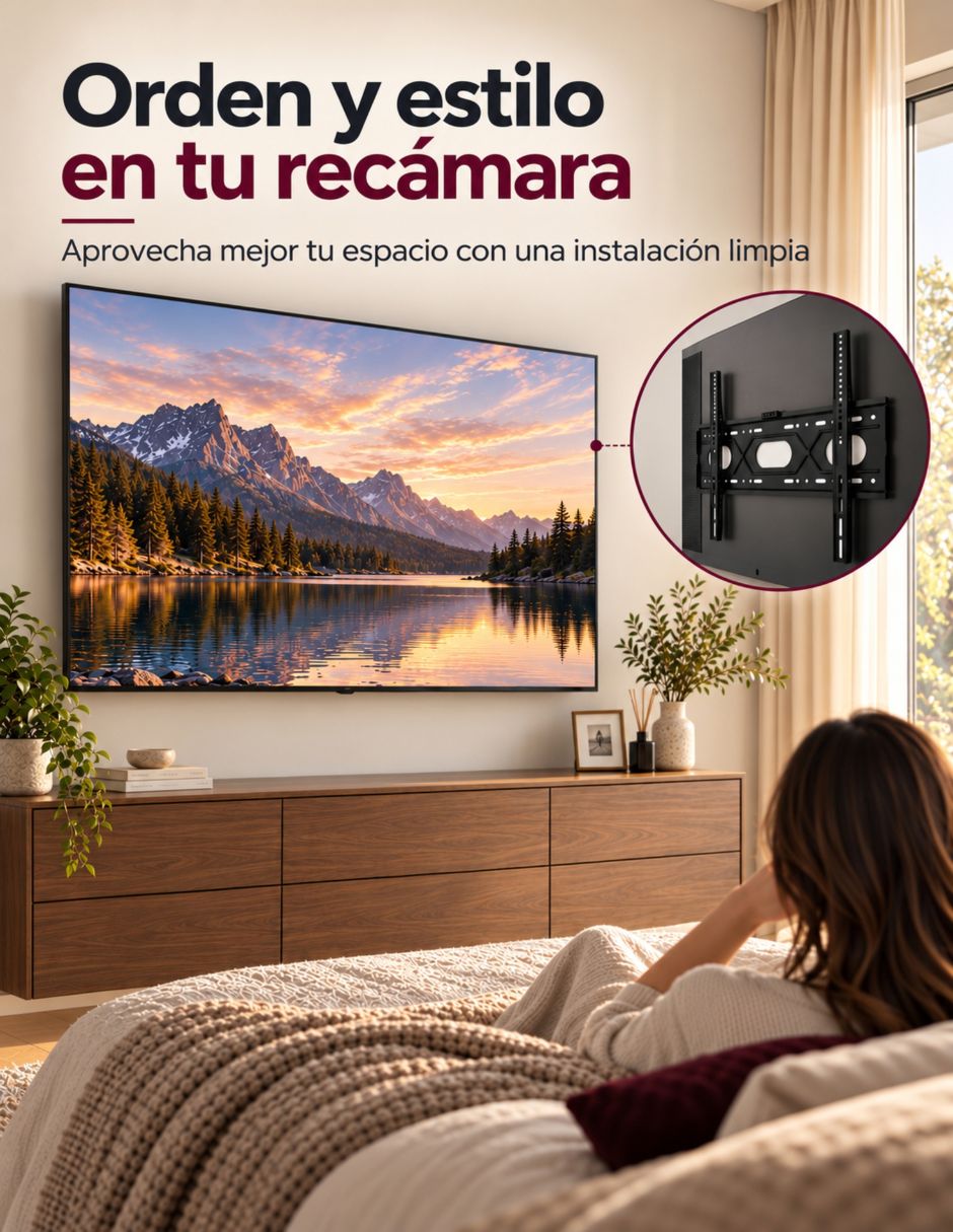 Soporte de pared para pantalla fijo 40 - 85 pulgadas 4