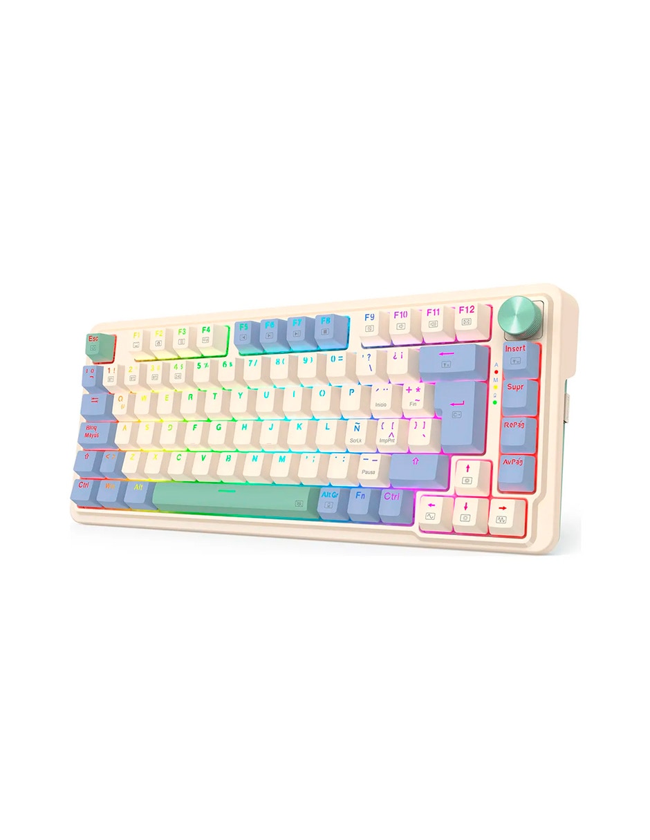 Teclado gamer alámbrica e inalámbrica qwert español con interruptor lineal (red black) ucal pro k673 Teclado gamer alámbrica e inalámbrica qwert español con interruptor lineal (red black) ucal pro k673