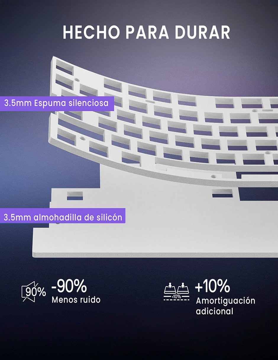 Teclado gamer alámbrica e inalámbrica qwert español con interruptor lineal (red black) ucal pro k673 5