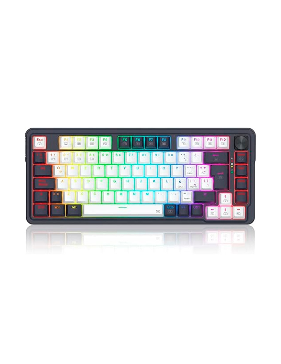 Teclado gamer alámbrica e inalámbrica qwert español con interruptor lineal (red black) ucal pro k673 2