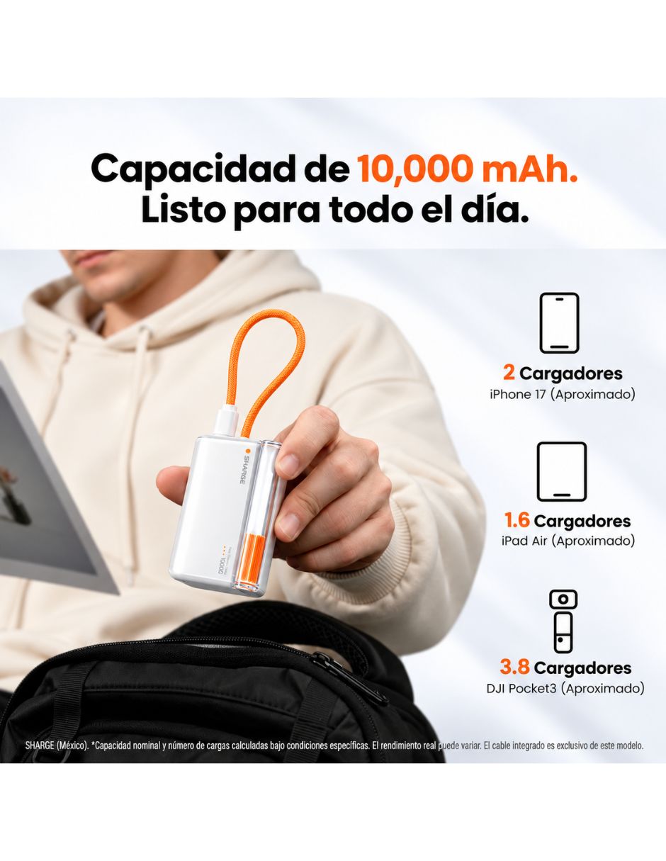 Batería portátil 10000 mAh 6