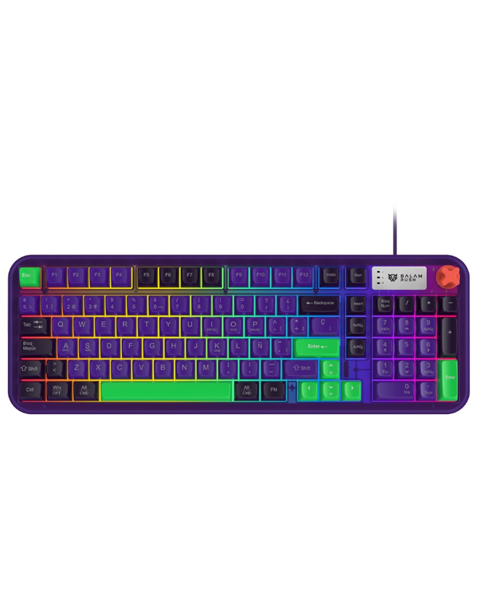 Teclado gamer USB-C QWERT español con interruptor Membrana cúpula de goma BR-945806 Teclado gamer USB-C QWERT español con interruptor Membrana cúpula de goma BR-945806