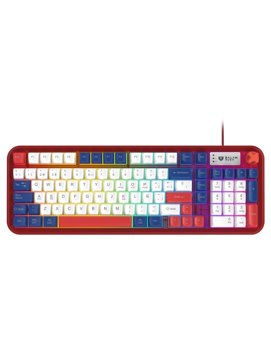 Teclado gamer USB-C QWERT español con interruptor Membrana cúpula de goma BR-945813 Teclado gamer USB-C QWERT español con interruptor Membrana cúpula de goma BR-945813