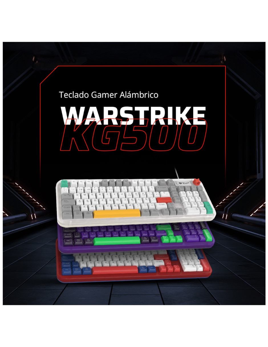 Teclado gamer USB-C QWERT español con interruptor Membrana cúpula de goma BR-945813 5