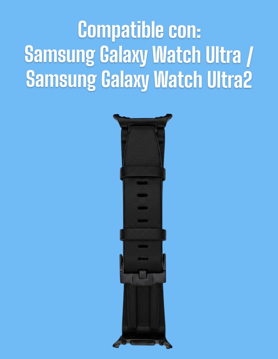 Correa para smartwatch de cuero compatible con samsung galaxy watch ultra / ultra 2 5