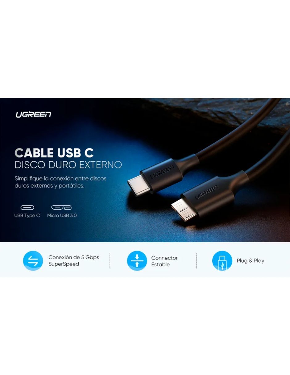 Cable micro USB a tipo USB C de 1 m 4