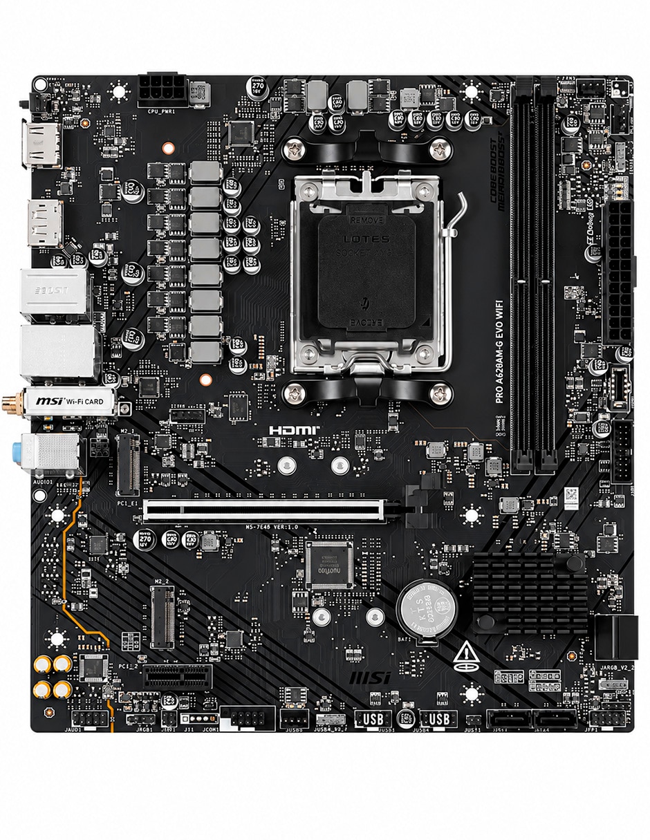 Tarjeta madre pro a620am-g evo wifi compatible con procesador amd