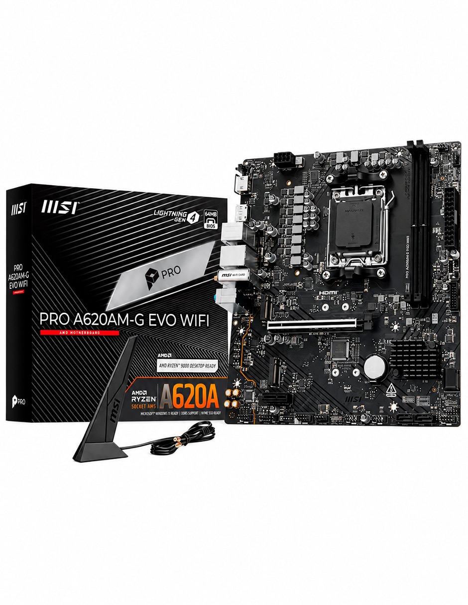 Tarjeta madre pro a620am-g evo wifi compatible con procesador amd 5